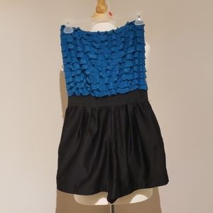 Sexy strapless party short jumsuit